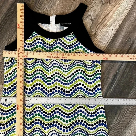 MELISSA HARPER Cotton Spandex Sleeveless Polka Dot Dress - Size 10 - Picture 8 of 10